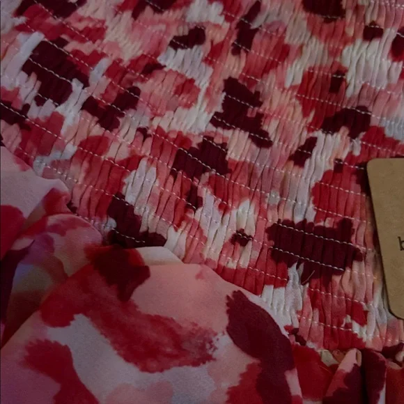 Blu Pepper Red and Pink Ruffled Mini Skirt - Picture 4 of 6